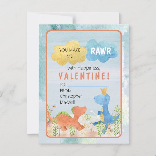 You Make Me Rawr With Happiness Valentines Day Po Postcard