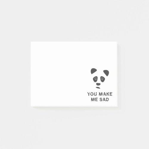 You make me sad Sad panda Post_it Notes