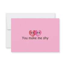 You Make Me Shy Cute Blushing Hearts Kawaii