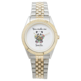 You Make Me Smile Cute Panda Watch