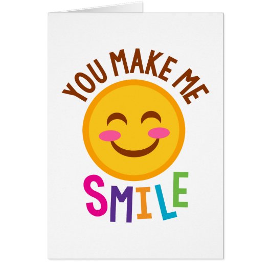 You Make Me Smile Emoji Cards (Front)