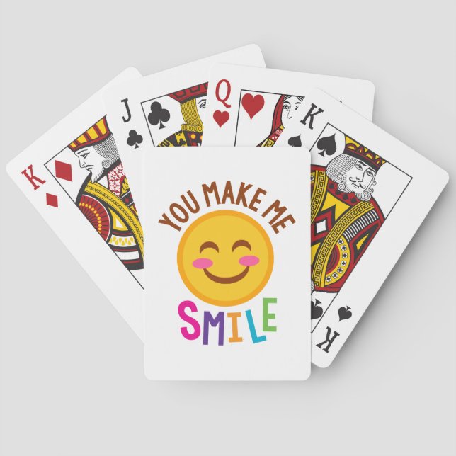 You Make Me Smile Emoji Poker Cards (Back)