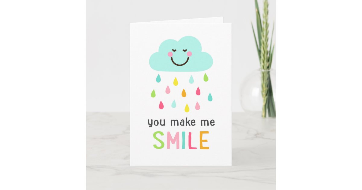 You make me smile friends friendship thank you card | Zazzle