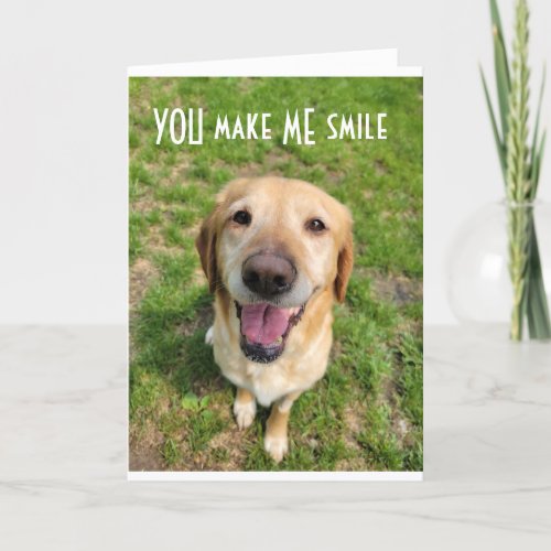YOU MAKE ME SMILE GRANDSON BIRTHDAY WISHES CARD