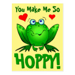 Cute Frogs in Love Under Full Moon Postcard | Zazzle