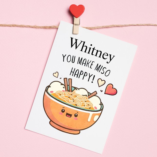 You Make Miso Happy Ramen Valentine Holiday Card (Creator Uploaded)