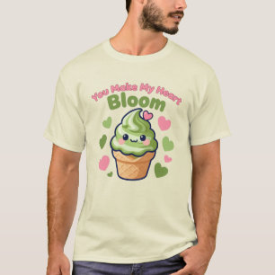 You Make My Heart Bloom Cute Kawaii Matcha T-Shirt