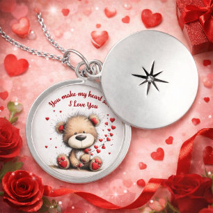 You Make My Heart Bloom Locket Necklace