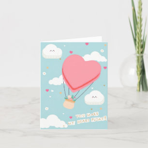 You Make My Heart Float - Valentine Letterpress Thank You Card