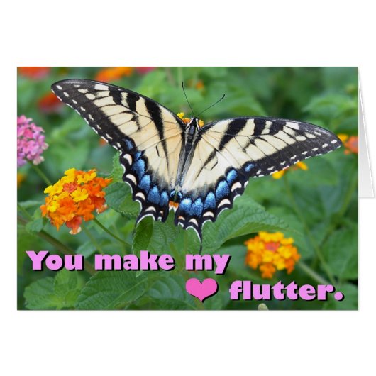 You make my heart flutter. cards (Front Horizontal)