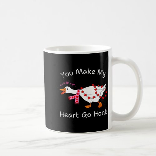 You Make My Heart Go Honk Coquette Valentine Goose Coffee Mug