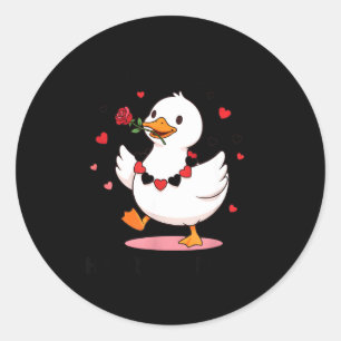 You Make My Heart Go Honk Funny Goose Valentine’s  Classic Round Sticker