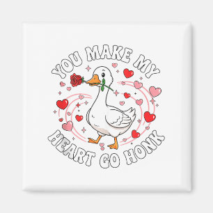 You Make My Heart Go Honk Valentine Goose Love Cou Magnet