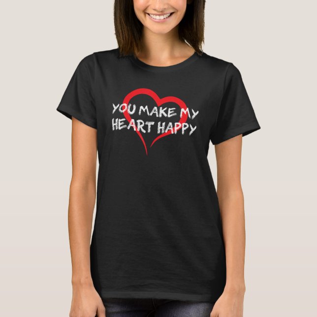 You Make My Heart Happy Kids Valentine_3 T-Shirt (Front)