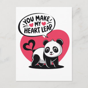 You Make My Heart Leap Animal Valentines Holiday Postcard