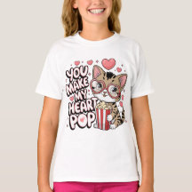 You Make My Heart Pop Cute Cat Valentine Design