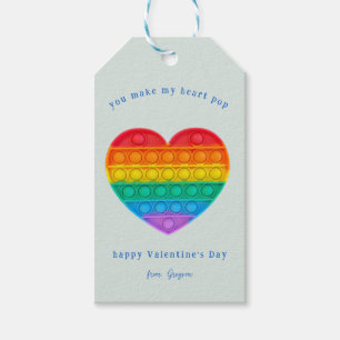 You Make My Heart Pop Pop Fidget Valentine Gift Tags