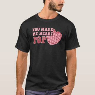 You Make My Heart Pop Valentine's Day pop it Kids T-Shirt