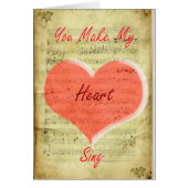 You Make My Heart Sing Card (Front)