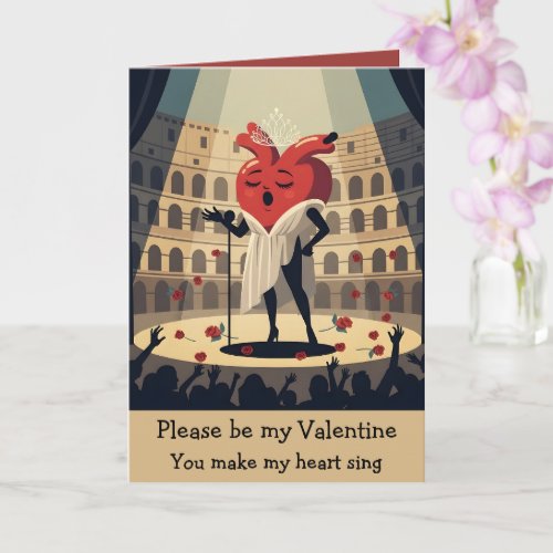 You make my heart sing Valentine Card