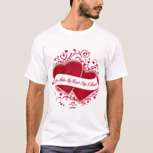 You Make My Heart Skip A Beat! Red Hearts T-Shirt