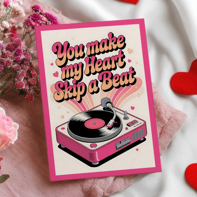 You Make My Heart Skip A Beat Valentine's Day Postcard (Creator Uploaded)
