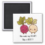 You Make My Heart Skip a Beet Valentines Day Pun Magnet