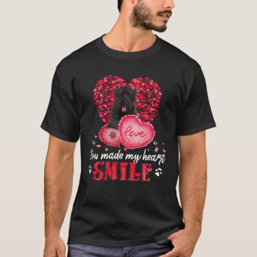 You Make My Heart Smile Bouvier Des Flandres With T_Shirt