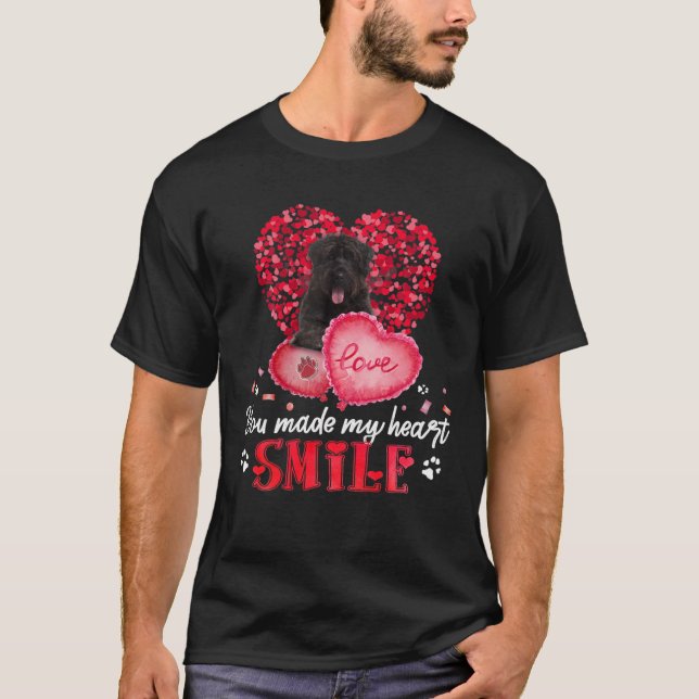 You Make My Heart Smile Bouvier Des Flandres With T-Shirt (Front)
