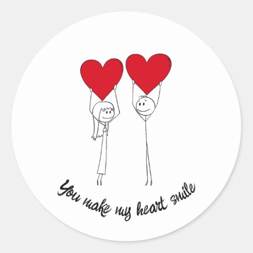 You Make My Heart Smile Couples Sticker 