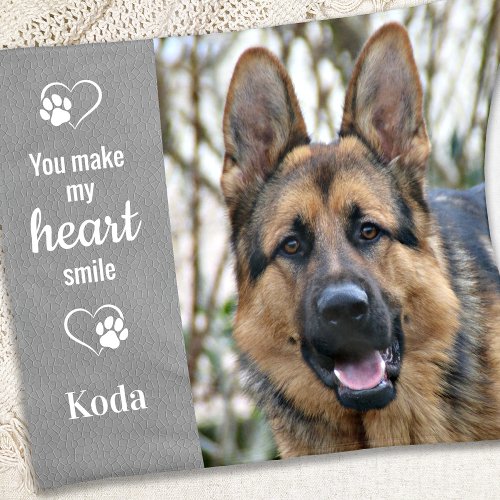 You Make My Heart Smile _ Pet Photo Dog Lover Fleece Blanket