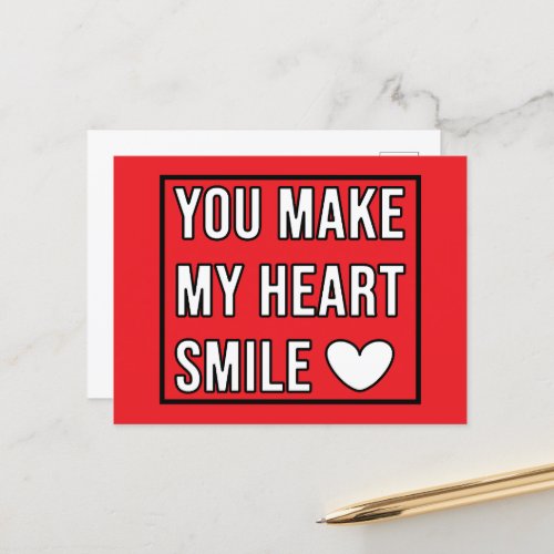 You Make My Heart Smile Postcard