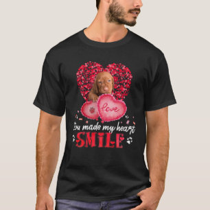 You Make My Heart Smile Vizsla With Heart T-Shirt