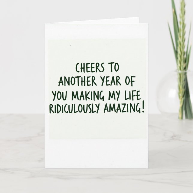 You Make My Life Amazing Card (Front)