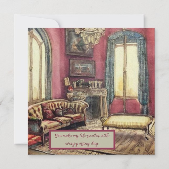 You make my life sweeter note card (Front)