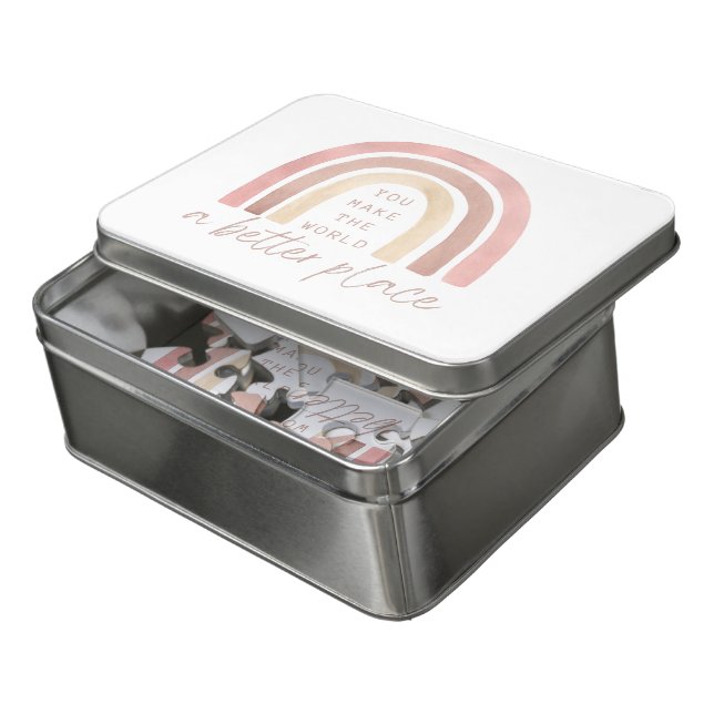 You Make The World A Better Place Rainbow Puzzle (Lid Open)