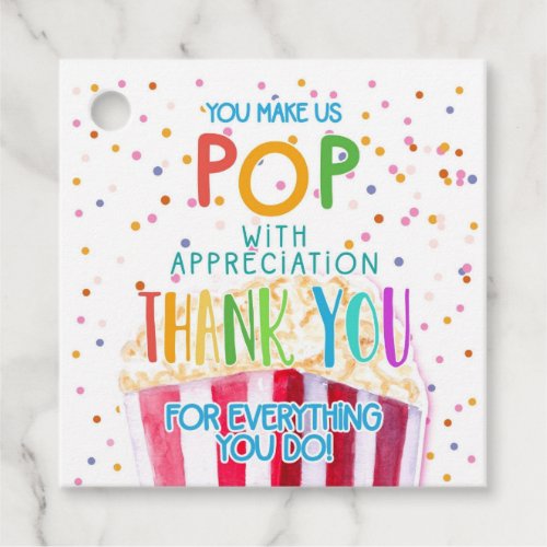 you make us pop thanks popcorn volunteer favor tags