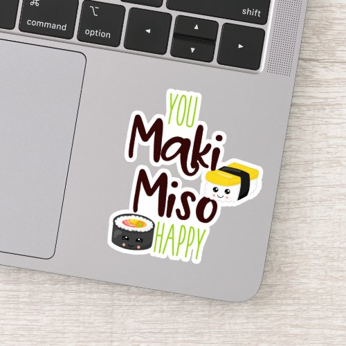 You Maki Miso Happycartoon sushi roll cute Sticker