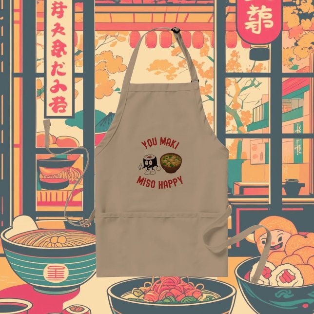 You Maki Miso Happy – Sushi Lover  Adult Apron (Creator Uploaded)