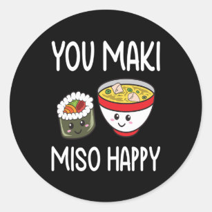 You Maki Miso Happy Sushi Lover Gifts Valentine Yoga Mat by