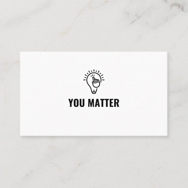 You matter business card (Front)