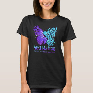 You Matter Butterfly Semicolon Suicide Prevention T-Shirt