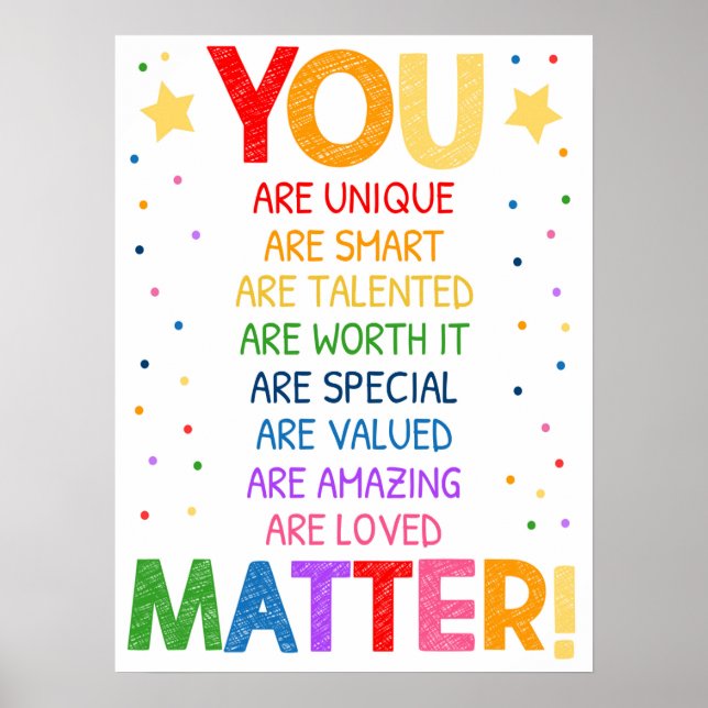 You Matter Classroom Poster (Front)