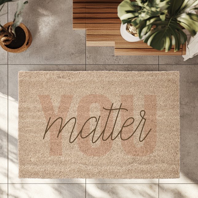 "You Matter Inspirational Coir Fiber  Doormat (Creator Uploaded)