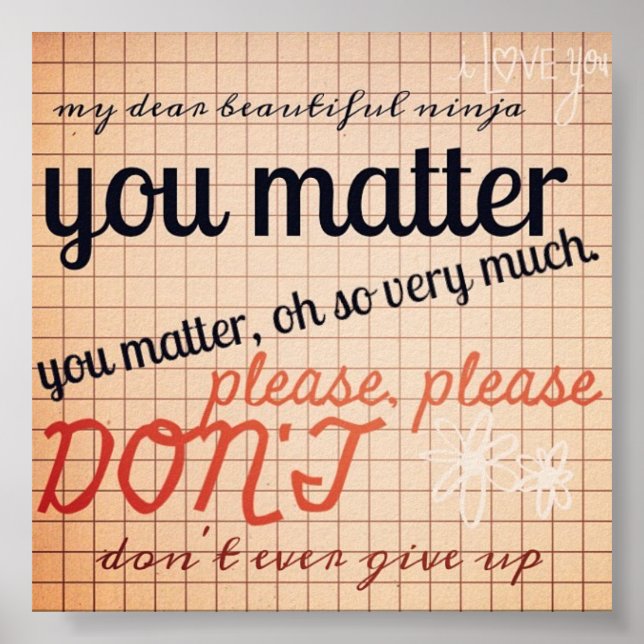 You Matter poster (Front)