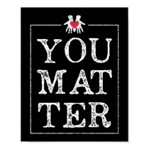 You Matter School Social Worker Gift Mental Health Poster