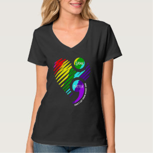 You Matter Semicolon Mental Awareness Month 12 Ste T-Shirt