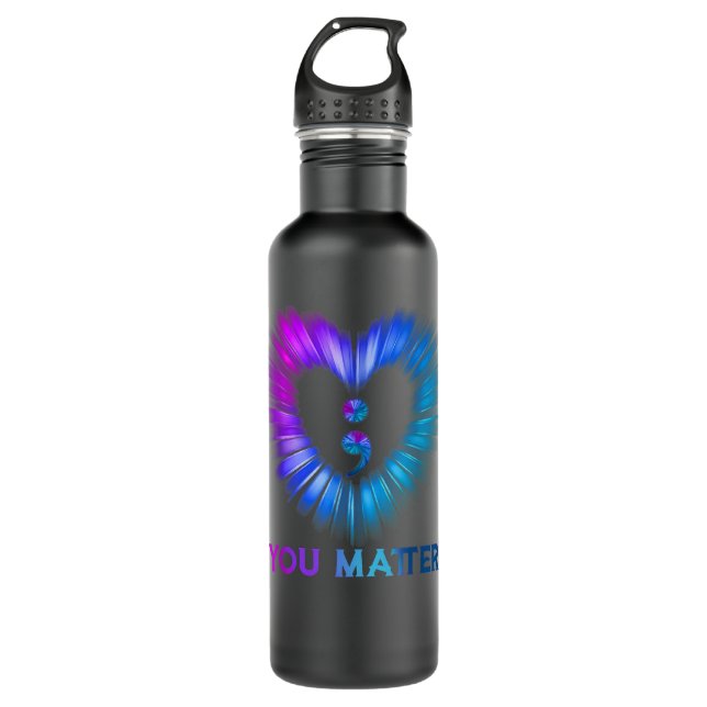 You Matter Suicide Awareness And Prevention Semico Stainless Steel Water Bottle (Front)