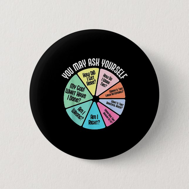 You May Ask Yourself How Did I Get Hear How Do I W Button (Front)