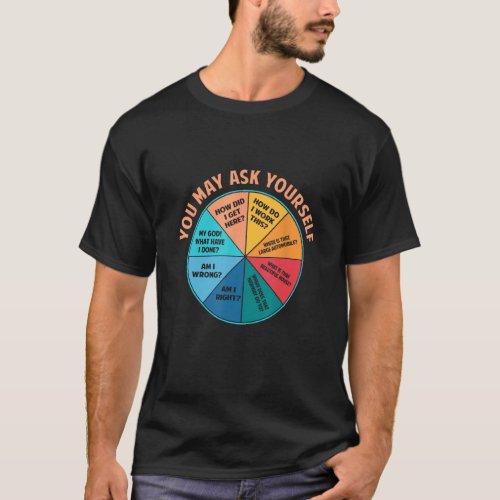 You May Ask Yourself Once In A Lifetime Pie Chart T-Shirt